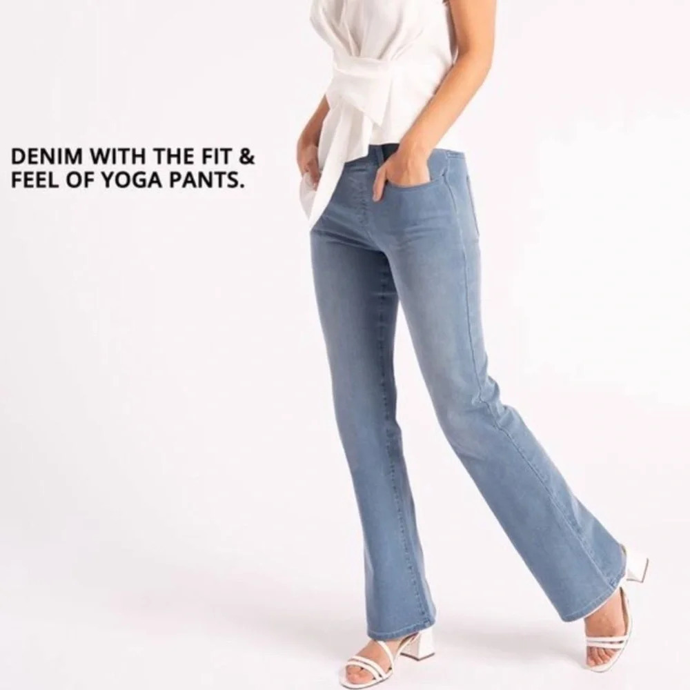 Betabrand Bootcut Yoga Denim Light Wash Size XL